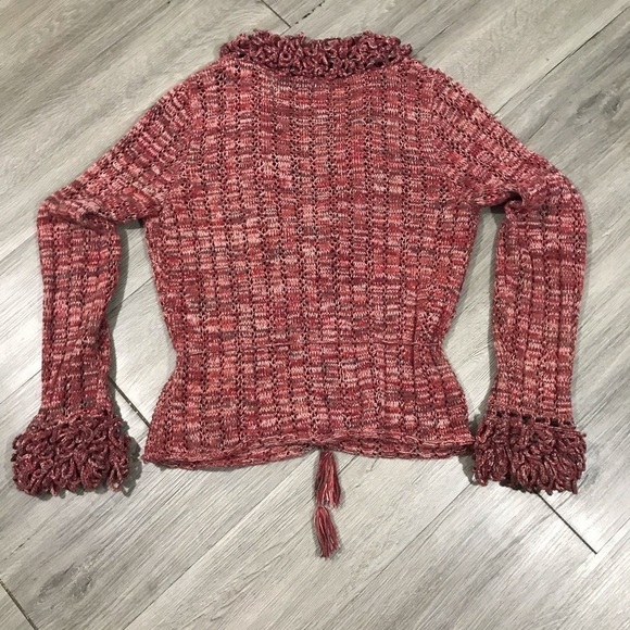 JHCollectibles Knit Ruffle Collar Cardigan Sweater.       Size PM - Picture 11 of 11